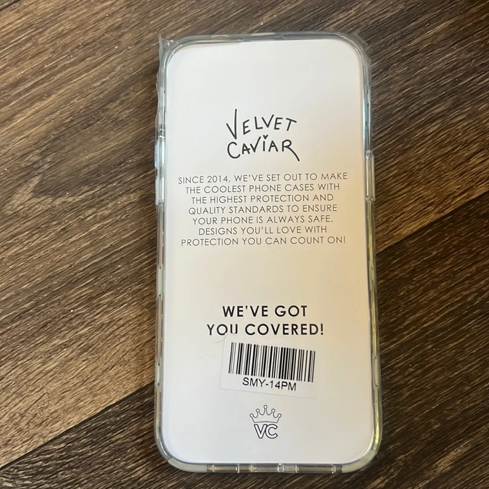 Velvet caviar happy face phone case